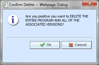 Delete Program Confirm
